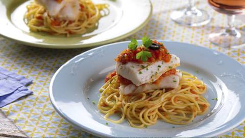 Receita Monsieur Cuisine - Pescada com Tomate e Pasta Cozida