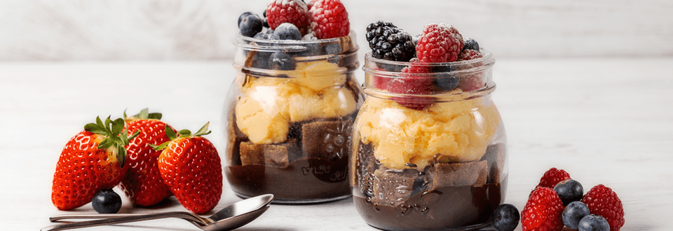 Receita Proteica - Trifle de Frutos Vermelhos