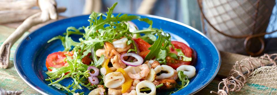 Receita Low Carb - Salada com Frutos do Mar