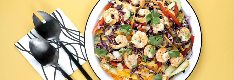 Salada de Manga com Camarões grelhados | Receitas do Mundo: Vitasia